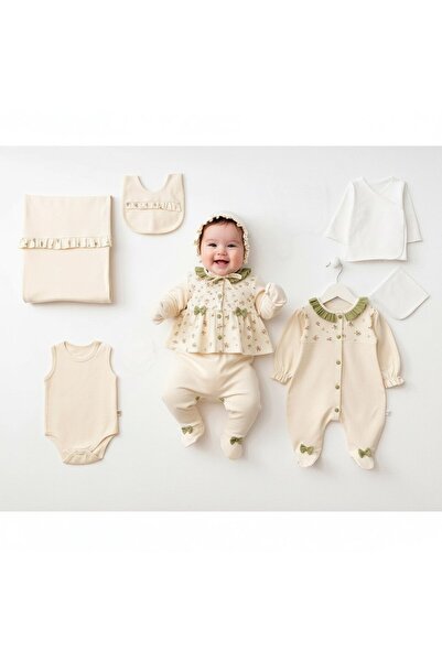 MİLAYS LİFE HOME COLLECTİON Baby Girl Minizeyn 0-3 Months Crispy Flower Set o...