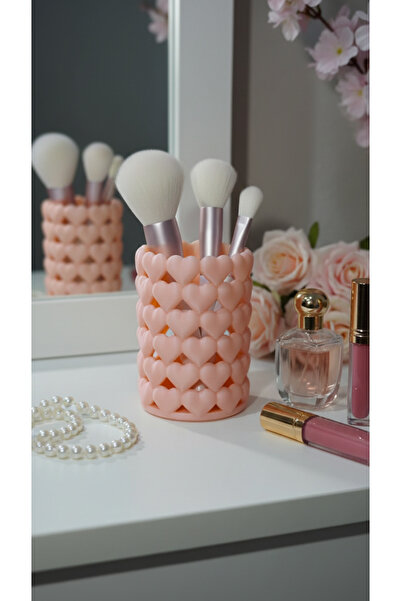 END Design منظم على شكل قلب |   حامل فرشاة المكياج وحامل الأقلام |   منظم طاو...