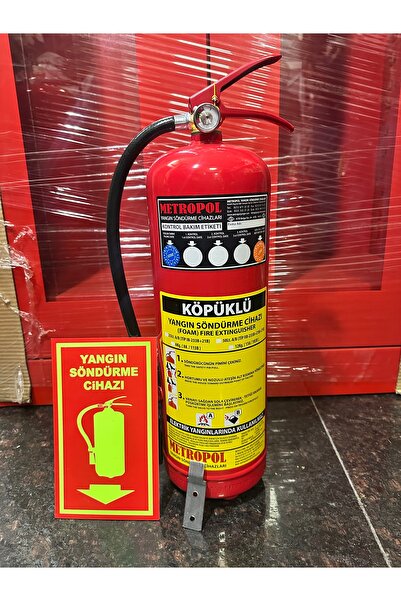 Genel Markalar ELİT YANGIN 6 KG FOAM KÖPÜKLÜ YANGIN SÖNDÜRME TÜPÜ + HEDİYELİ