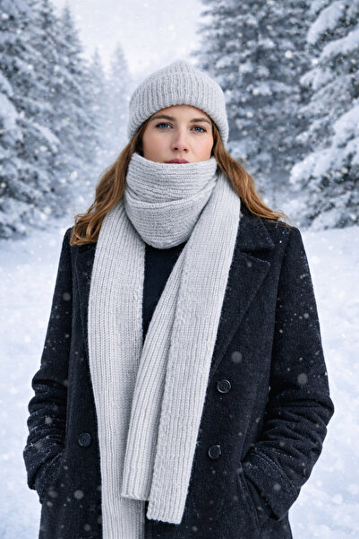 laviyonsa Set eșarfă și beretă din lână unisex