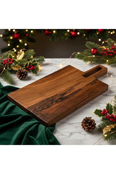 qarqa ألواح تقديم وتقطيع من خشب الجوز الطبيعي مصنوعة يدويًا من إلمارا - يمكن ...