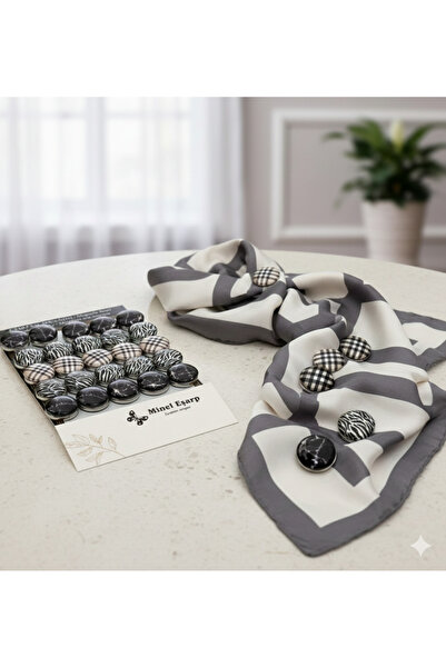 MİNELEŞARP34 وشاح مغناطيسي لامع بنمط مربعات وخطوط حمار وحشي. يتم إرسال زوجين ...