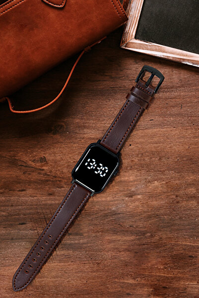 sezerekspres LED SAAT KAYIŞ KORDON SİYAH KASA (UNİSEX)