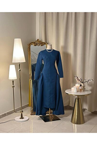 vanus fashion 5706 -فستان بقصة أنيقة متوفر بلونين