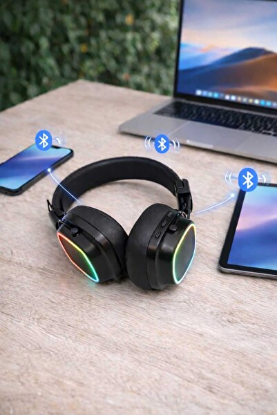 TEKNOAS İLETİŞİM Kablosuz Bluetooth Kulaklık |Güçlü Ses |Uzun Pil Ömrü |RGB I...