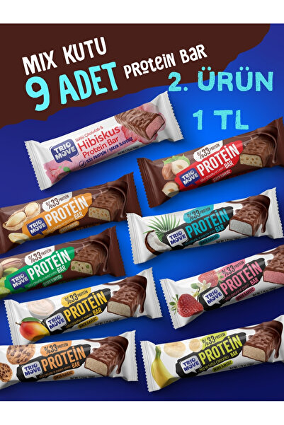 TrioMove Protein Bar 9'lu Tanışma Paketi 50 Gr. X 9 Adet Trio Move