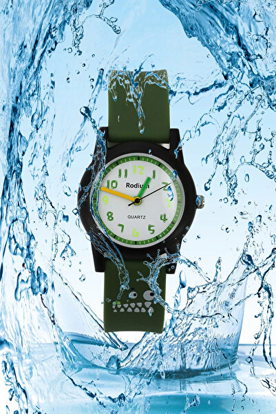 sezerekspres Children's Wristwatch Waterproof RHODIUM ANALAOG (2210) (GREEN-B...