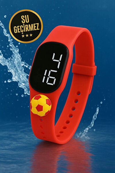 sezerekspres Çocuk Kol Saati Dokunmatik Led Su Geçirmez Taraftar Sarı-Kırmızı...