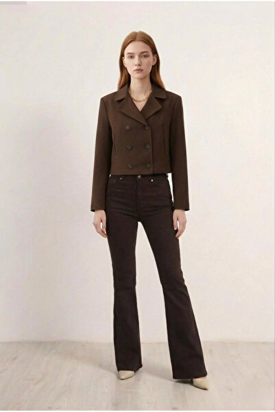 SUN STYLE SÜET KUMAŞ KISA ASTARLI & CEPLİ TRENÇKOT