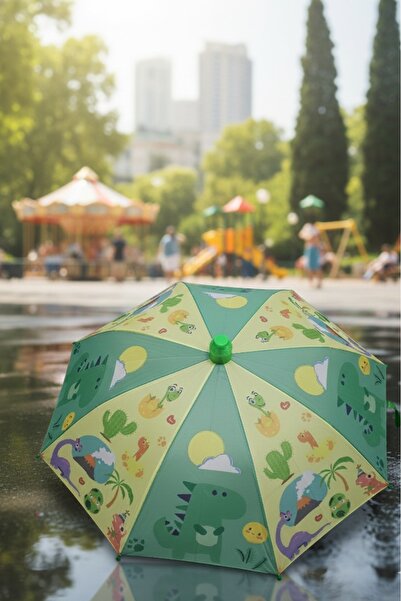 alka Dinozor Dünyası Düdüklü Çocuklar İçin Özel Şişe Tasarımlı Şemsiye