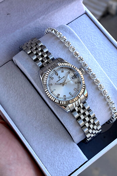 Daniel Klein %100 Orijinal Gümüş Renk Çelik Kadın Kol Saati Bileklik Hediyeli