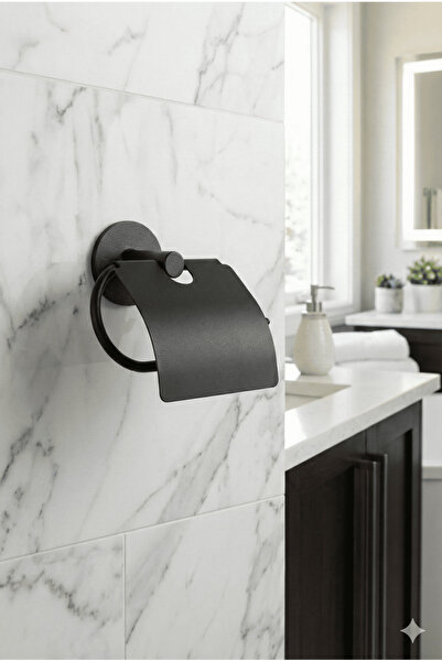 Aktel Banyo Suport rotund pentru hârtie WC - WC cu capac adeziv