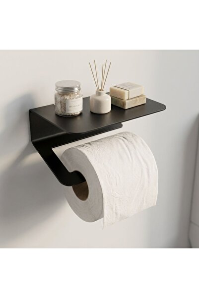 RESENSE Paslanmaz Çelik Kendinden Yapışkanlı Raflı Tuvalet Kağıdı Askısı