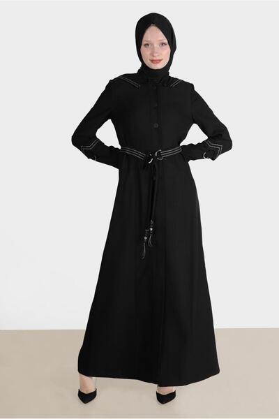 Alvina NAKIŞLI KAPÜŞONLU PARDESÜ 10575