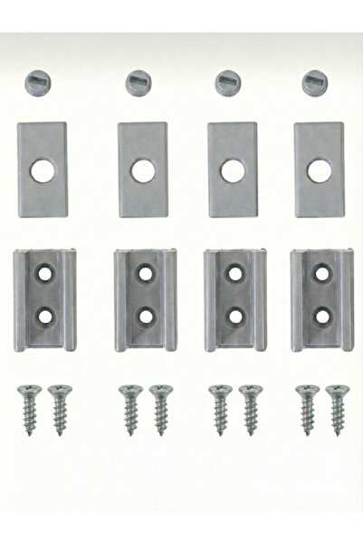 Nakkash EXCLUSIVE Plise perde montaj aksesuarları Gri 4 er adet Bir takım .