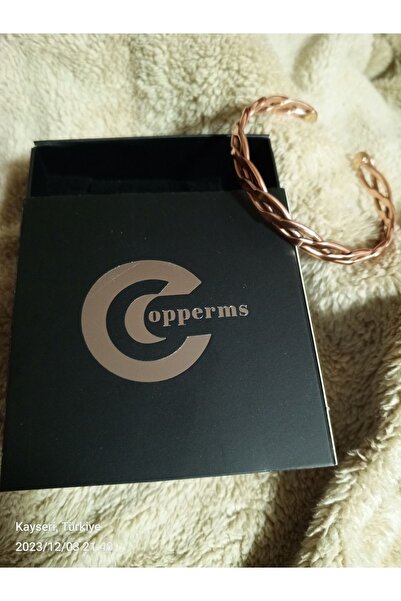 COPPERMS El Yapımı Kalın Burma Dövme Saf Bakır Bilezik Manyetik Alan Bilekliği.
