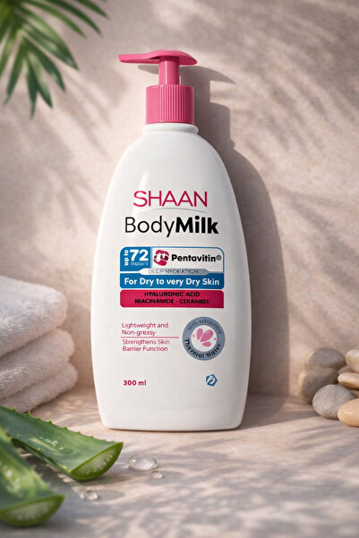 Shaan لوشن بودي ميلك ديرما مويست لإصلاح حاجز البشرة 300 مل