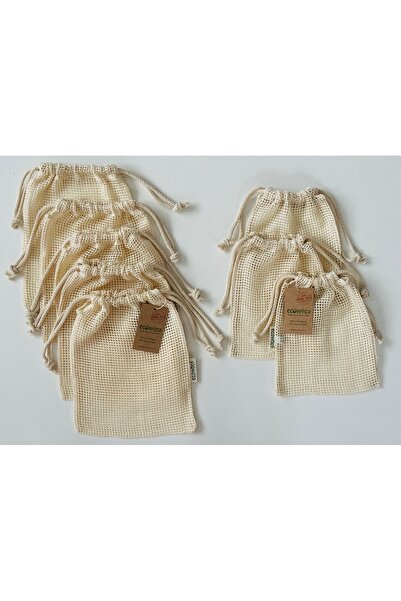 ecowoco %100 Pamuk File Kese Xs 15*18 Cm (5 ADET) & S 18*23 (2 ADET)
