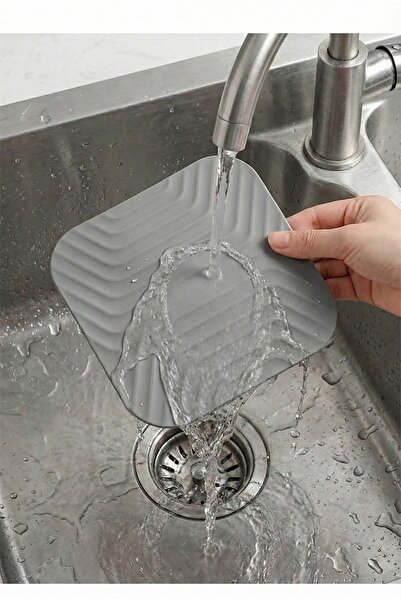 MİMOZA PARK Kare Kötü Koku Önleyici Silikon Mat Banyo Mutfak Lavabo Balkon Gider Tıpası Kapağı