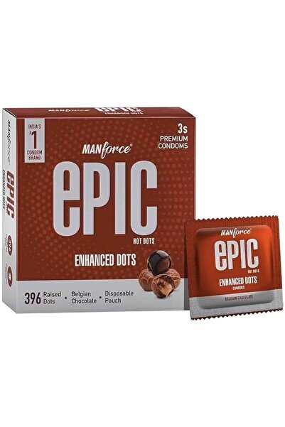 Manforce واقي ذكري من اللاتكس بنكهة الشوكولاتة البلجيكية من هوت دوتس، رفيع لل...