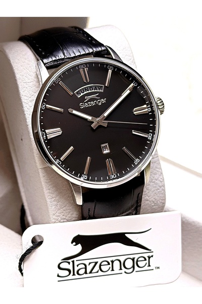 Slazenger 24 Ay Garantili Deri Kordon Tüm Fonksiyonları Aktif 10 Atm Su Geçir...