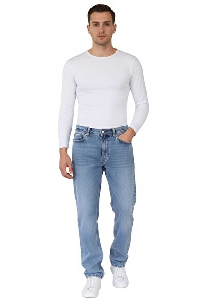 Forever Clever Men's Baggy Wide Leg Regular Waist Jeans