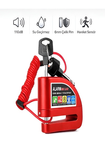 DEANB Iso9001 Kalite 6mm Çelik Pim Motosiklet Bisiklet Scooter Alarmı Disk Fr...