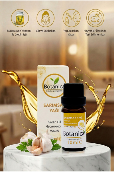 botanica Doğal Sarımsak Yağı (Maserasyon) 10 ml - Saç Dökülmesi Karşıtı ve Ka...