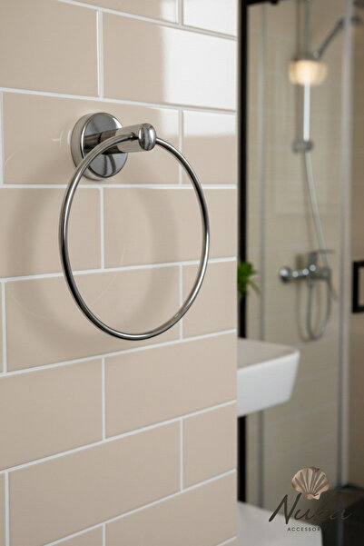 Nuka Ev Aksesuarları Krom Yuvarlak Havluluk Mutfak Banyo Havlu Askılığı