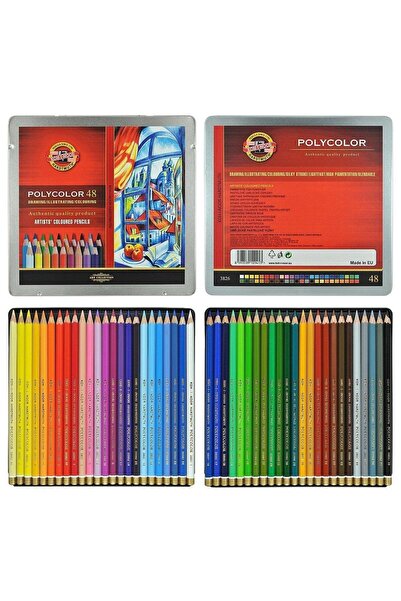 Koh-i Noor مجموعة أقلام تلوين جافة متعددة الألوان 48 لونًا