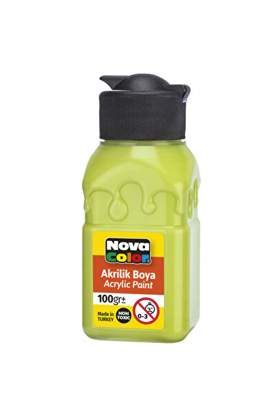 Nova Color Akrilik Boya Şişe 100 CC Fıstık Yeşili Nc-2027