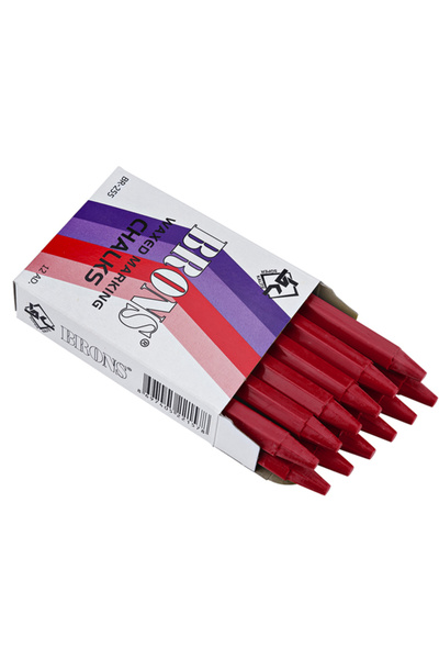 Brons Tebeşir Yuvarlak Yağlı Kırmızı 12 Li Br-255