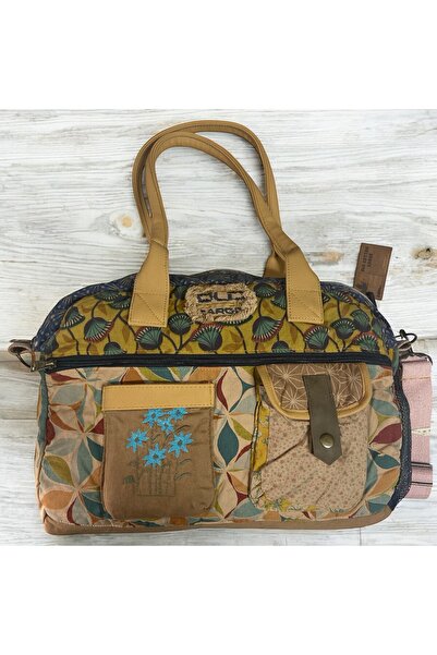 Old Cotton Ретро ежедневна многоцветна малка пътна чанта през рамо 31 см x 44 см