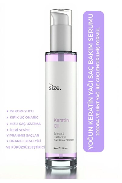 The Size Keratin Yağı oil Serum Yıpranmış Saç Bakımı keratin bakım yagı Kırık...