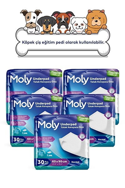 Moly Yatak Koruyucu Örtü 60x90 Cm 30'lu X5 Adet