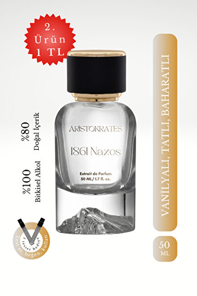 Aristokrates 1861 Naxos Unisex Extrait de Parfüm 50 ML | Vanilyalı, Baharatlı...