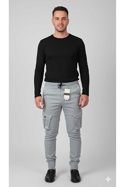 DNMWR Denim Wer Men's Slim Fit Cargo Pants with Stretch Fabric Pockets –
