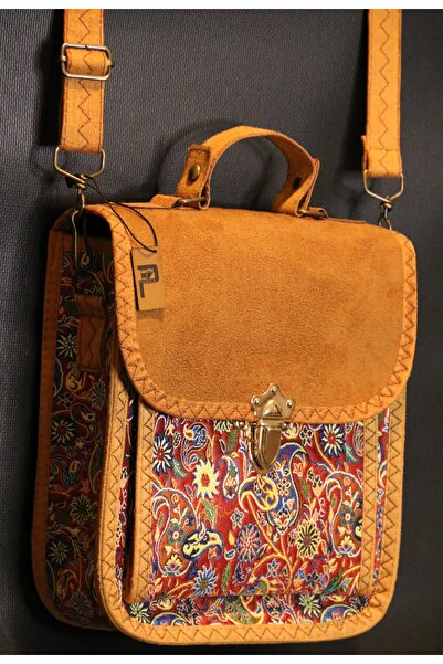 PUJİVA Büyük Boy- Etnik Tarz Desenli, Çok Cepli, Fermuarlı, Kilitli, Terme De...