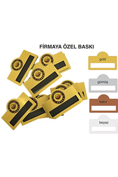 SIRADIŞI REKLAM PERSONEL YAKA İSİMLİK METAL BASKILI 1 ADET MIKNATISLI
