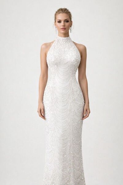 VİONELLA SEREN Beyaz Nikah, Nikah, Nişan, İsteme Elbisesi & Abiye