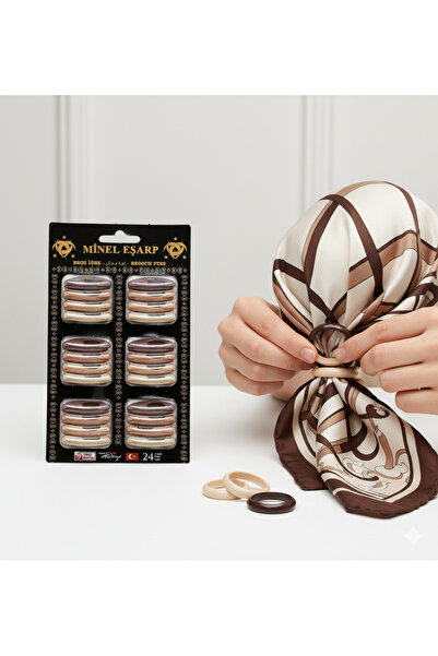 MODA Turkuaz Aksesuar Broş İğne 24’lü Set