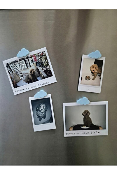 DUCOCO Bulut Tasarımlı Mıknatıslı Mandal - Buzdolabı İçin Polaroid Fotoğraf, ...