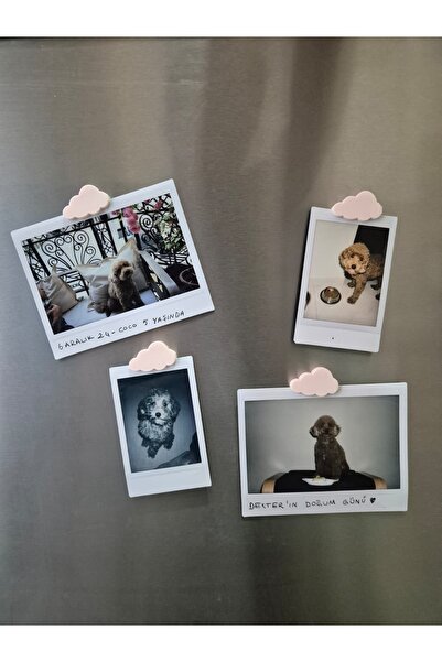 DUCOCO Bulut Tasarımlı Mıknatıslı Mandal - Buzdolabı İçin Polaroid Fotoğraf, ...