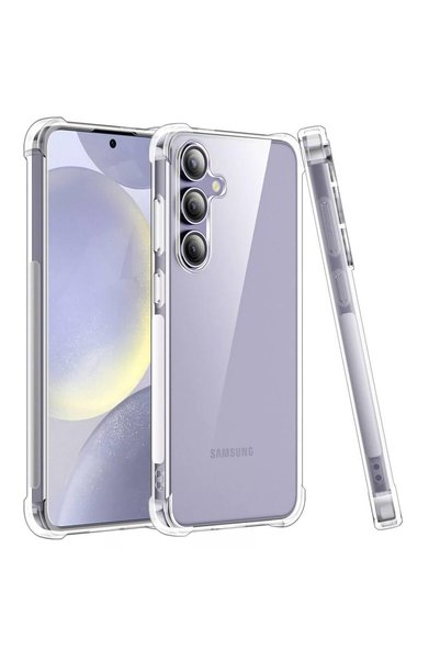 TEKNOMODA Samsung Galaxy S25 FE Kılıf Anti Şok Köşe Korumalı Darbe Emici Şeff...