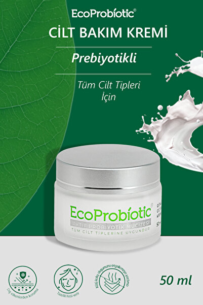 EcoProbiotic Prebiyotikli Cilt Bakım Kremi 50 ml | Onarıcı & Sıkılaştırıcı (Tüm Ciltler)