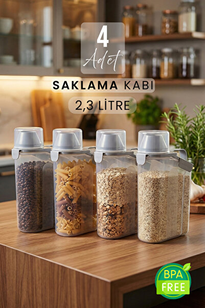 Siyempi مجموعة حاويات تخزين الطعام غير القابلة للكسر سعة 2300 مل مكونة من 4 ق...