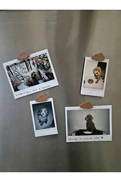 DUCOCO Bulut Tasarımlı Mıknatıslı Mandal - Buzdolabı İçin Polaroid Fotoğraf, ...