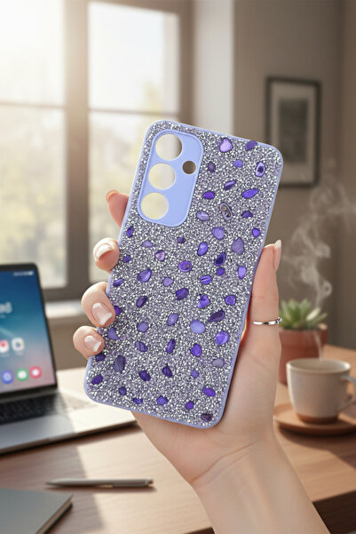 batuteknoloji Galaxy A36 BatuTeknoloji Kırçıllı Milena Taşlı Silikon Kılıf