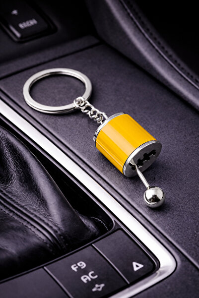 Deryal Hediyelik Gear Shifter Design Metal Keychain