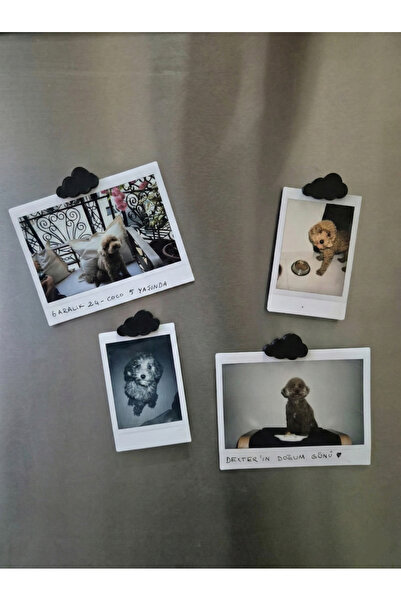 DUCOCO Bulut Tasarımlı Mıknatıslı Mandal - Buzdolabı İçin Polaroid Fotoğraf, ...